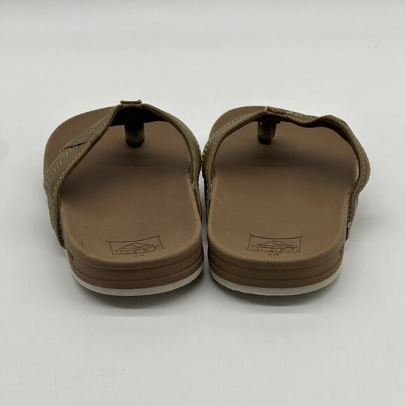 Reef Kids Cushion Phantom Brown Faux Leather Slip-on Thong Sandals Youth Size 4 - Picture 5 of 10